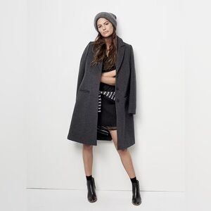 nwt MADEWELL Teatro Swing Coat Heather Dark Gray Size 4 F7304